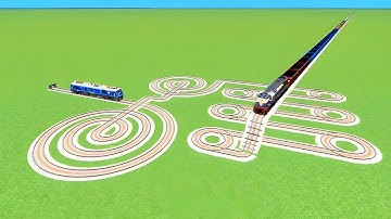 💝TRAIN CROSSIN AT DANGEROUS TRACK CIRCLES  WITH UTRUN🐍CURVE RAILROAD RAILWORK BEANG DRIVE