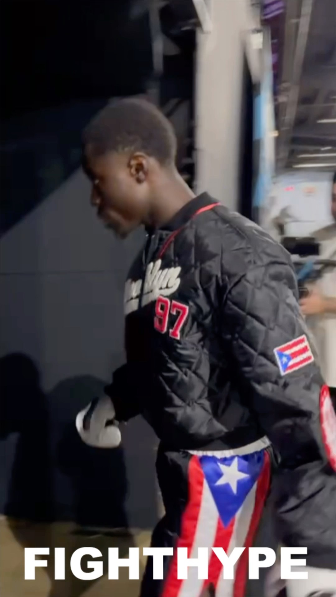 Richardson Hitchins MOMENTS BEFORE BEATING Liam Paro; BACKSTAGE for RING WALK