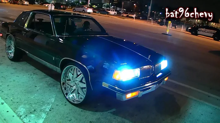 Black 80's Oldsmobile Cutlass on 24" BRUSHED Forgiatos - 1080p HD