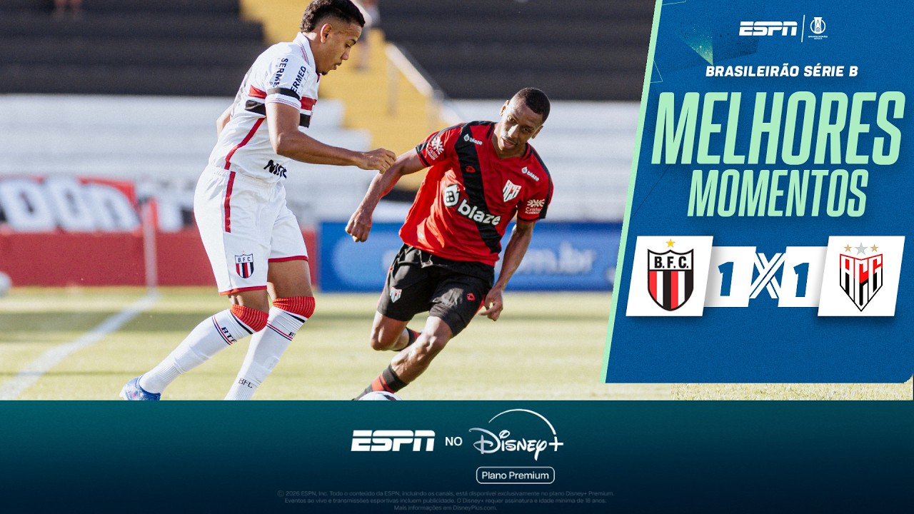 BOTAFOGO E ATLÉTICO GOIANIENSE EMPATAM PELA SÉRIE B | MELHORES MOMENTOS
