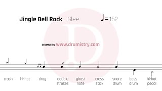 Glee - Jingle Bell Rock [Drumless] Drum Score