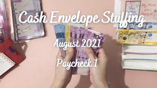 Cash Envelope Stuffing | August 2021 | Paycheck 1 | Low Income | Philippines