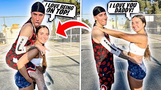 WE KISSED ON CAMERA.. TROLLING FEMALE Hooper Stephania In 1v1 Basketball With ULTIMATE RIZZ!
