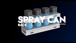 Syncro System Ausstattungen f&uuml;r Transporter. Gestelle f&uuml;r Spraydosen, Modell 2025.