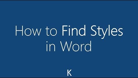 MS Word - How To Find Missing Styles like Heading 2