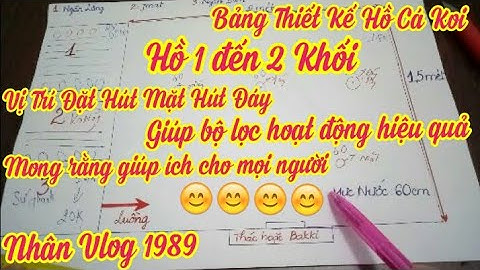 Bảng Thiết Kế Chi Tiết Vị Trí Lắp Đặt Hút Mặt Hút Đáy Hồ Cá Koi 1 Đến 2 Khối.Nhân Vlog 1989.