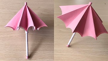 Cách làm cây dù bằng giấy #20