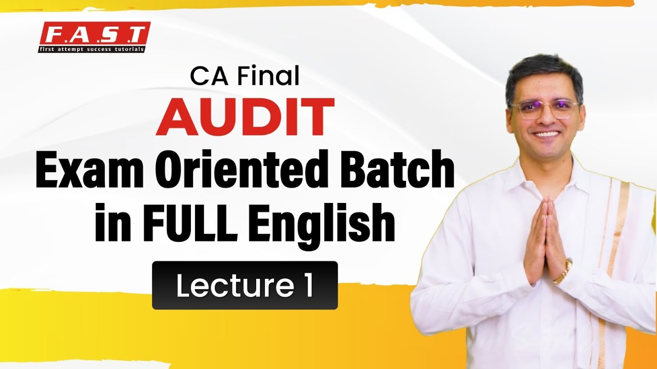 CA Final AUDIT |Full English Exam Oriented Batch |L1 Ethics - YouTube