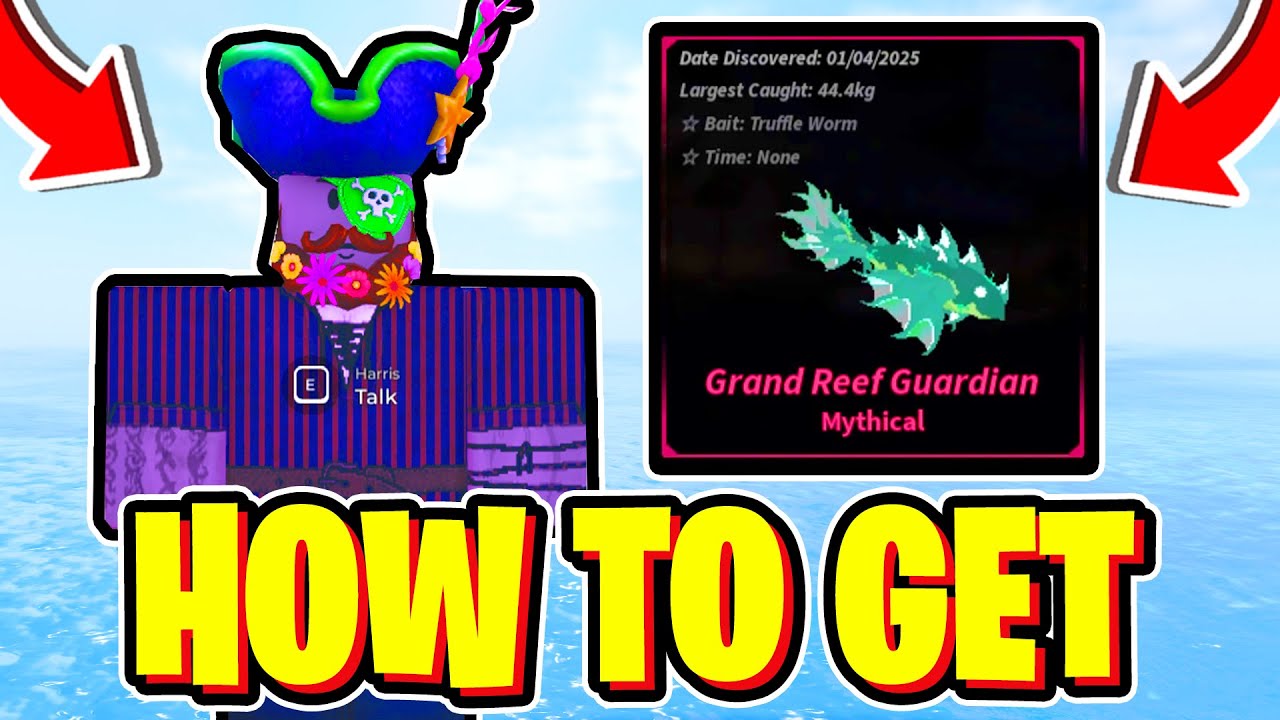 How To GET SHINY GRAND REEF GUARDIAN In Fisch! (COMPLETE HARRIS QUEST ...