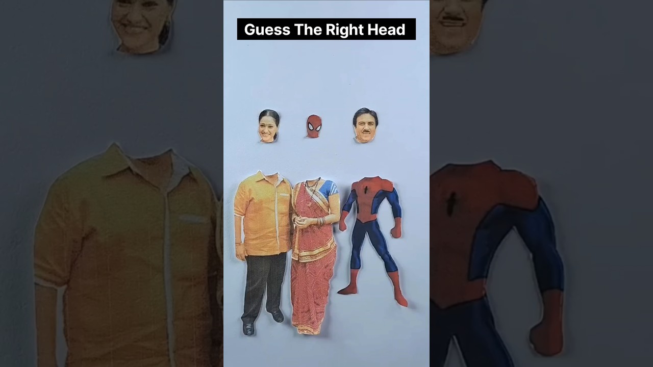 Jethalal ❤️😎 Spider man 💜😍 Daya bhabhi wrong head challenge 🔥😜 #shorts #funny #viral