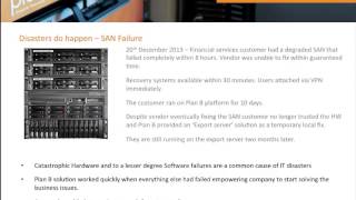 Disaster Recovery Best practices Webinar