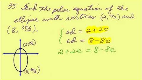 Finding the equation of an ellipse in polar form