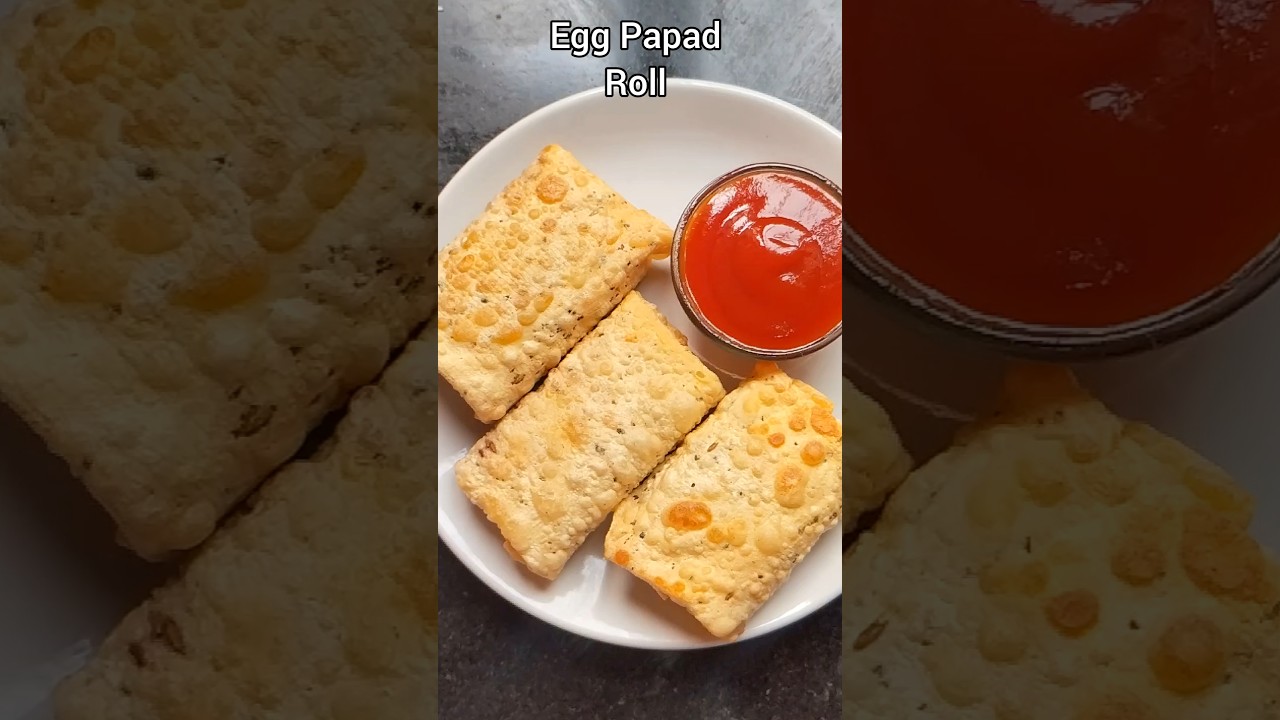 Egg Papad Roll Recipe. 