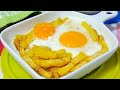 🍳 HUEVOS CON PATATAS AL MICROONDAS🔌CON MUY POCO ACEITE Y MENOS CALORÍAS👌//BEATRIZ COCINA