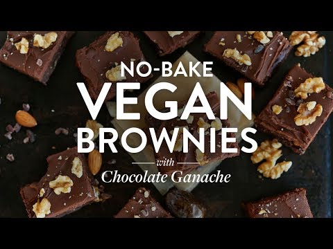 no-bake-vegan-brownies-with-chocolate-ganache-|-minimalist-baker-recipes