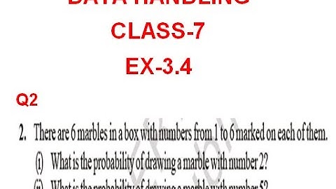 NCERT Solution CLASS-7(VII)  Mathematics CHAPTER-3 Data Handling  Ex-3.4 Q 2@bhullar