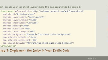 Implementing Delayed Background Color for Android Top Sheets