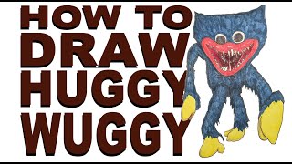 How to draw Huggy Wuggy (Poppy Playtime)