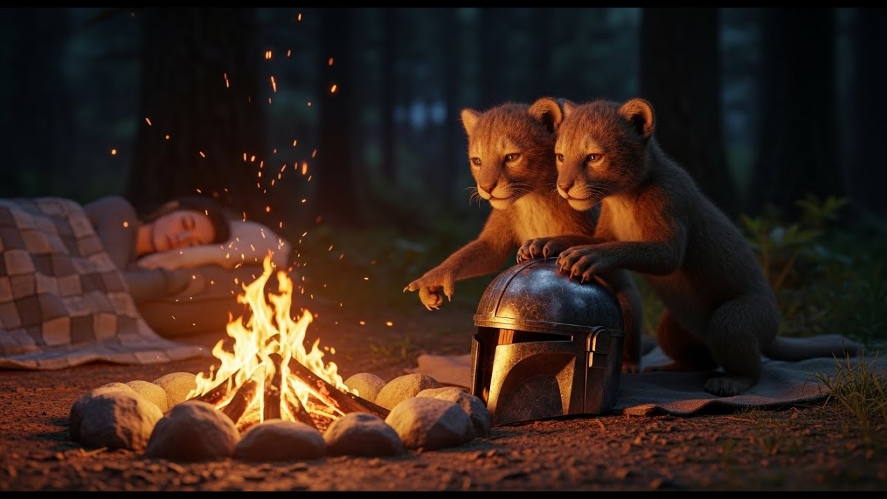 They Asked, “Who Leads the Pack Now?”—The alpha Cubs Indicated Her Helmet, Resting by the Fire