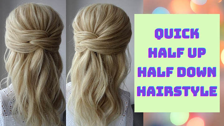 Quick half up half down hairstyle