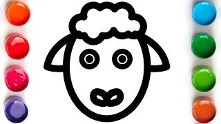 Glitter Sheep Coloring Pages For Kid and toddlers