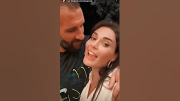 قبلة الفنانة سيرين عبد النور لزوجها فريد رحمة 