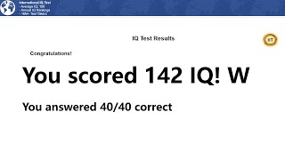 [40/40] 142 IQ Solution | International Country IQ test ALL answers. international-iq-test.com