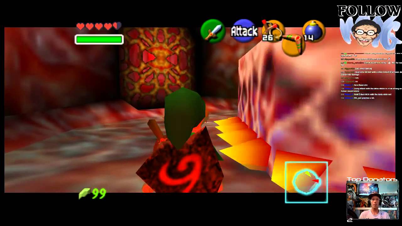 Legend of Zelda Ocarina of Time Jabu Jabu Mini Boss Fight YouTube
