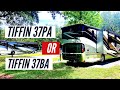 Tour of 2 Tiffin Class A Motor-coaches for our full time RV life. Allegro Red 37 BA and PA