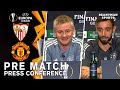 Ole Gunnar Solskjaer & Bruno Fernandes - Sevilla v Man Utd - Pre-Match Press Conference - UEL Semi
