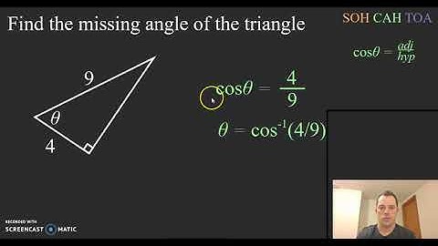 Right Triangles - Solving for missing angle