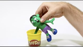 Baby hulk clothes 💕 Superhero Play Doh Stop motion cartoons