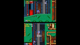 Sonic 2 VS (SHC 24) Sega Genesis 2 player 60fps
