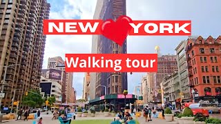 New York: 4K Walking Tour of Herald Square & Flatiron District