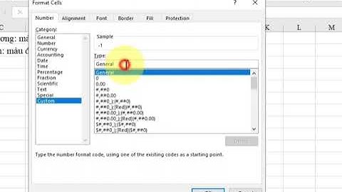 Thay đổi màu định dạng cho số âm dương trong Excel