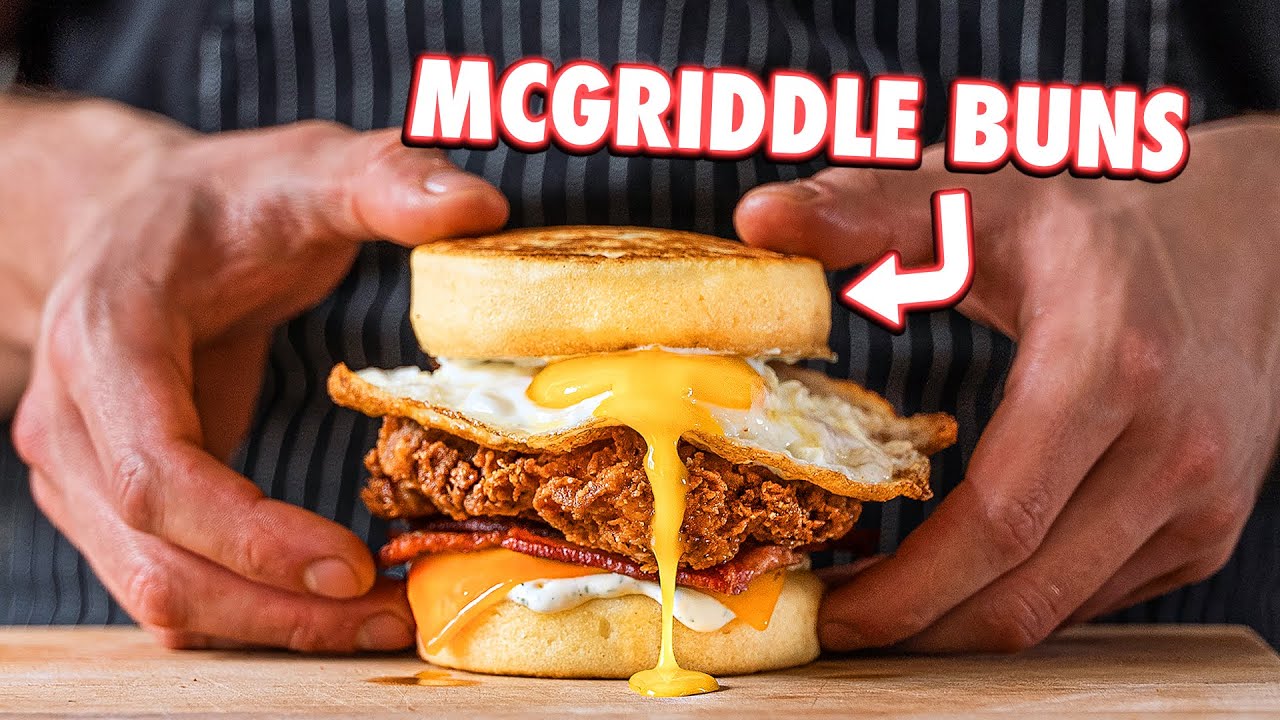 The Homemade McGriddle Fried Chicken Breakfast Sandwich | Joshua Weissman