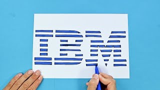 How to draw the IBM Logo