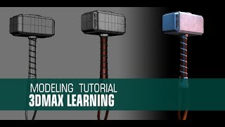 Thor Hammer Modeling and Basic Texturing In 3dmax For Beginners