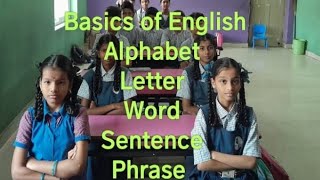 Basics of English Grammar #Alphabet #letters #words #phrase #sentences