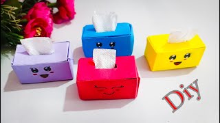 Easy Origami Tissue Box || How to Make an Origami Tissue Paper Box || Diy Origami Paper Craft Idea