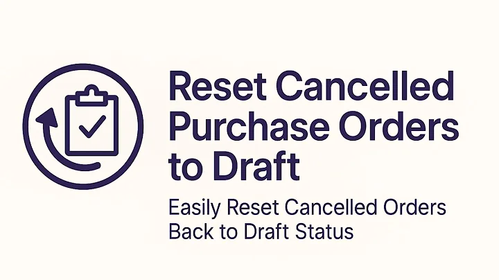 Bulk Reset Cancelled Purchase Orders to Draft in Odoo - Odonity App Explained | Odoo Features #odoo