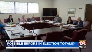 Possible Errors In Election Totals