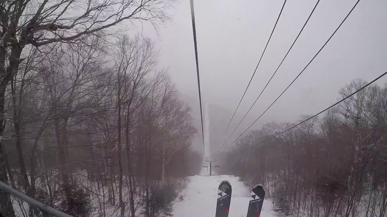 Slide Brook Express Quad Sugarbush Resort (Lincoln to Ellen) YouTube