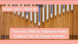 I LOVE YOU 3000 by STEPHANIE POETRI || KALIMBA APP COVER WITH TABS