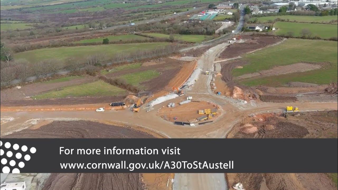 Drone footage shows route of the St Austell to A30 link road taking