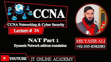 CCNA Part 34 ) Dynamic Network Address Translation , NAT Part1 || Pashto By Yasir Ali