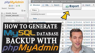 How to generate MySQL Backups with phpMyAdmin?