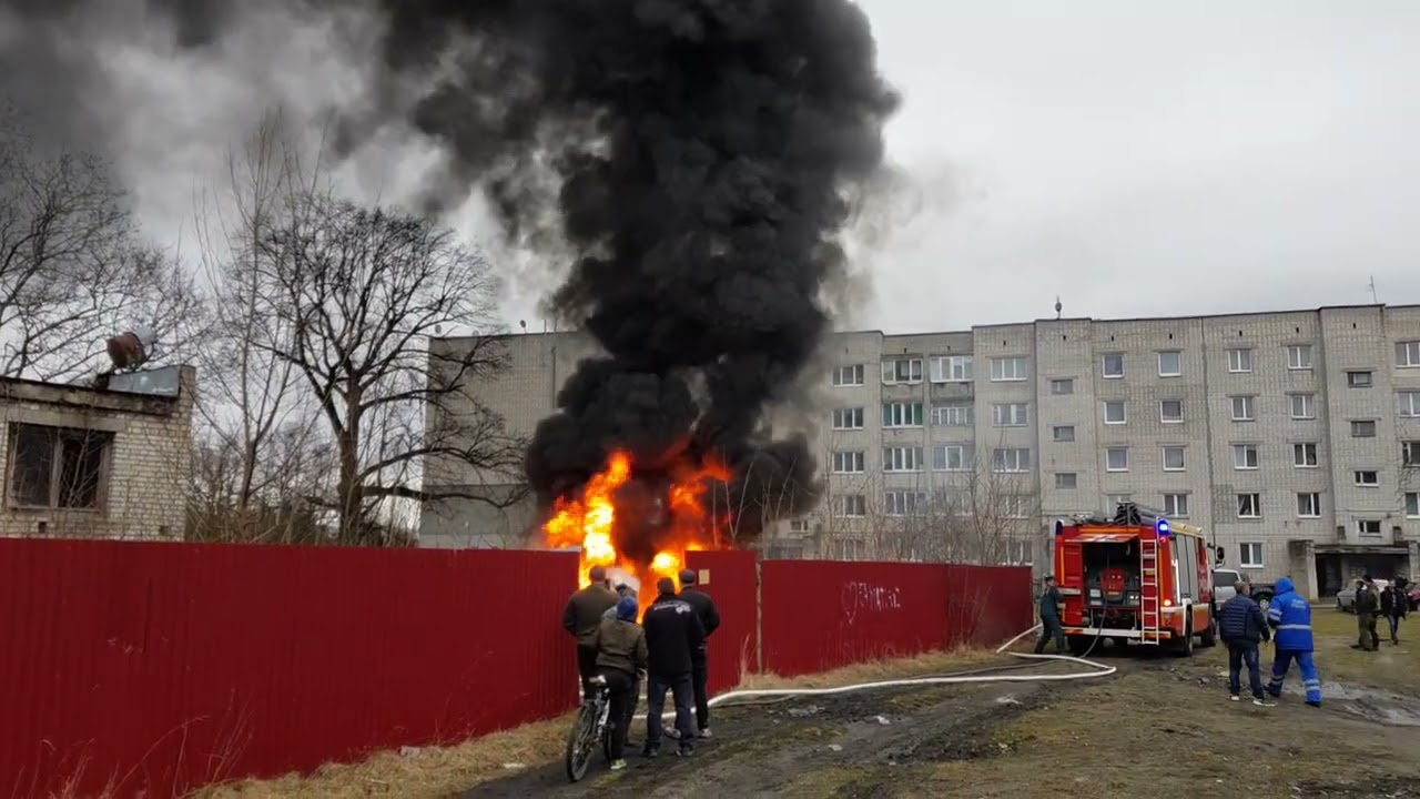 Мамоново. Пожар на Калининградском шоссе.2 часть.