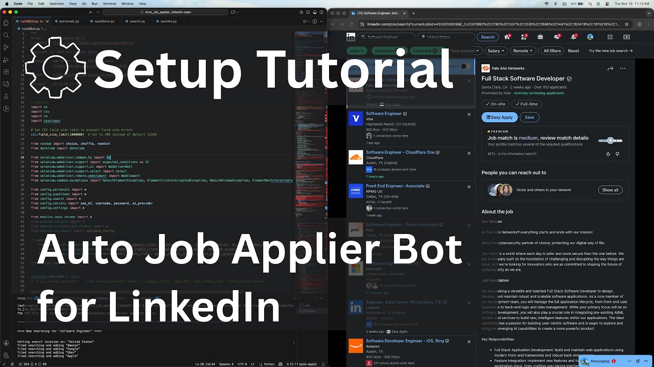 AI Auto Job Applier LinkedIn bot setup tutorial
