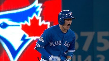 Goins rips a two-run single to left field